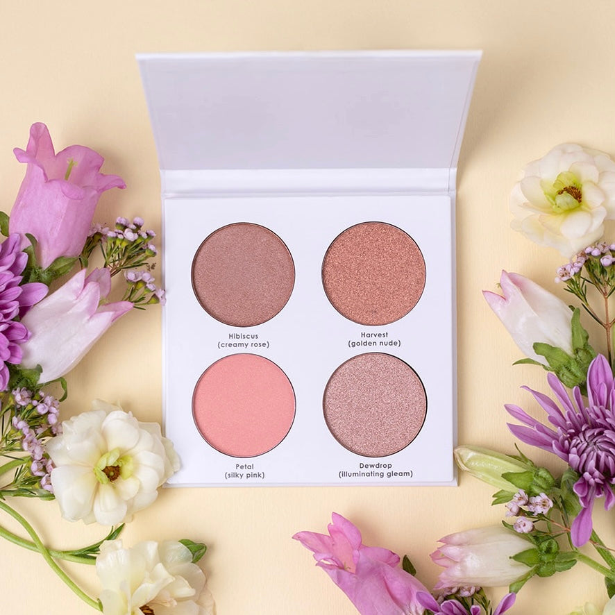 Happy Hibiscus Palette - 99% Natural Blush Palette for All Skin Tones