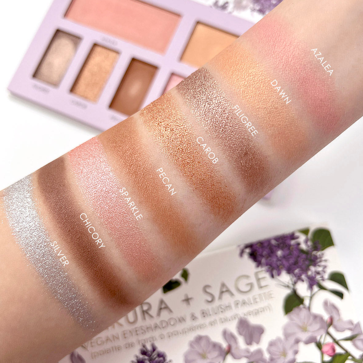 Sakura + Sage - Vegan Eyeshadow & Blush Palette