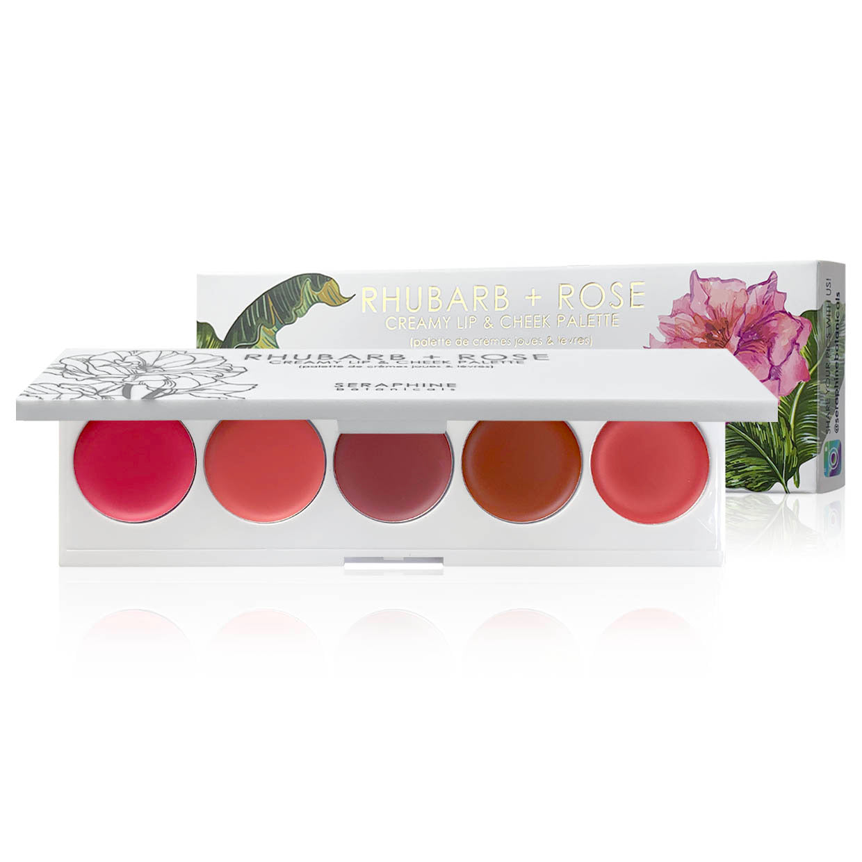Rhubarb + Rose - Creamy Lip & Cheek Palette