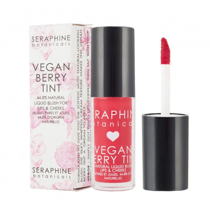Vegan Berry Tint - 44.8% Natural Liquid Blush for Lips & Cheeks